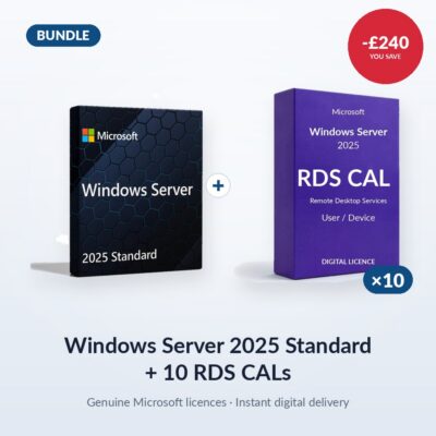 Windows Server 2025 Standard + 10 RDS CALs